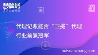 代理記賬能否“衛冕”代理行業前景冠軍