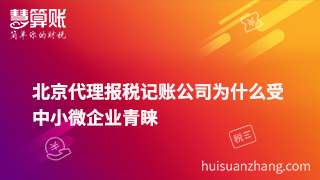 北京代理報稅記賬公司為什么受中小微企業(yè)青睞