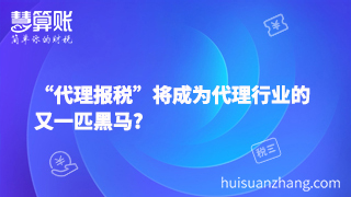 “代理報稅”將成為代理行業的又一匹黑馬?